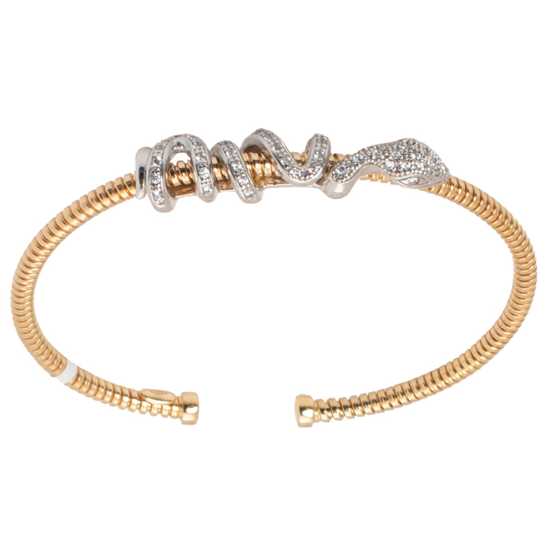 أسورة الثعبان ذهب عيار 18 بتصميم ملتف أنيق