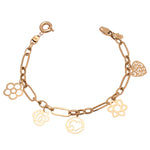 أسورة ذهب عيار 18 بتصميم تعليقات متدلية أنيقة