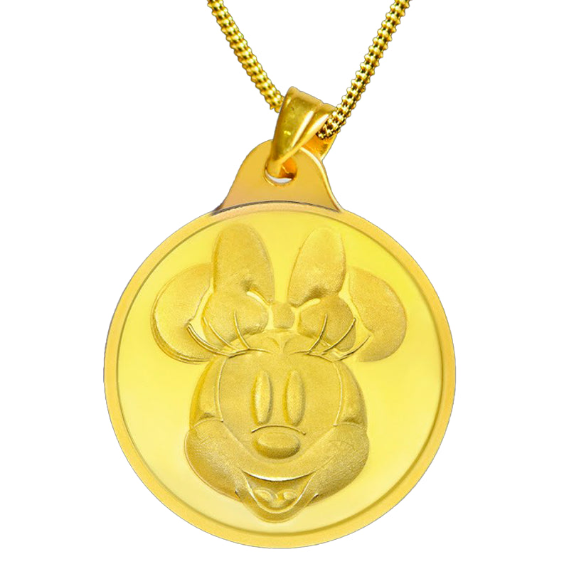 تعليقة ربع جنيه ديزني ميني ماوس ذهب عيار 24