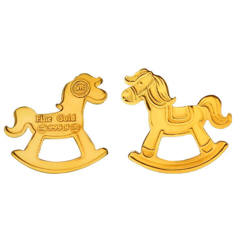 سبيكة بتصميم حصان ذهب عيار 24