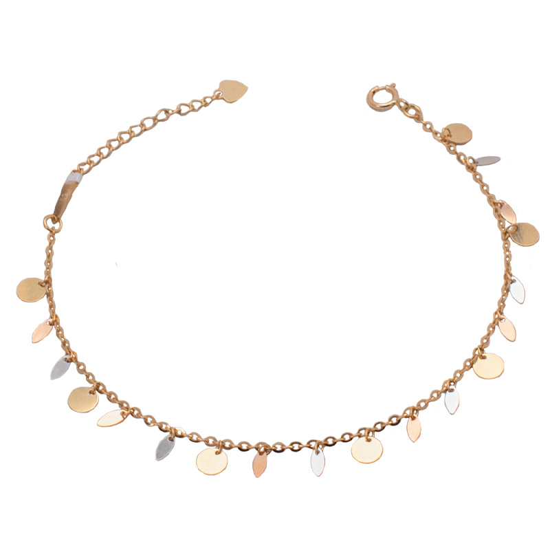 أسورة ذهب عيار 18 بلمسة تعليقات متدلية