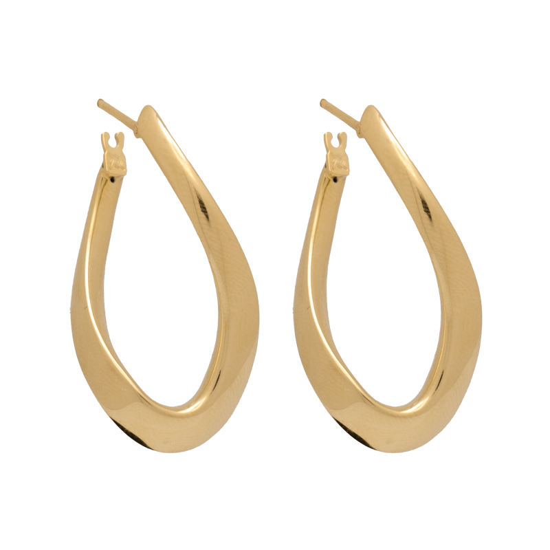 أقراط ذهب عيار 18 بقفل محكم