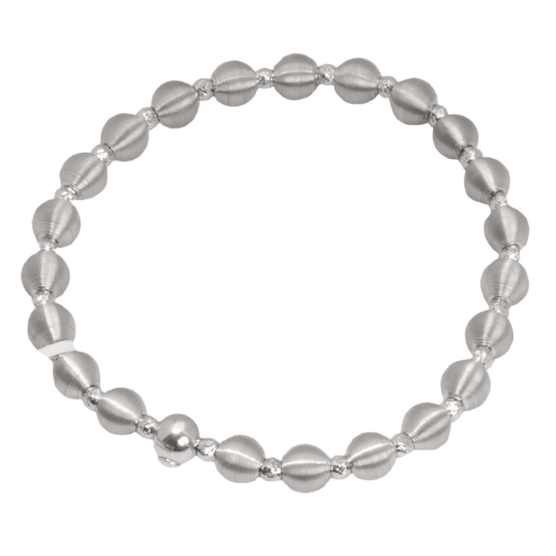 أسورة ذهب عيار 18 بتصميم خرز مطفي دائري من غامية