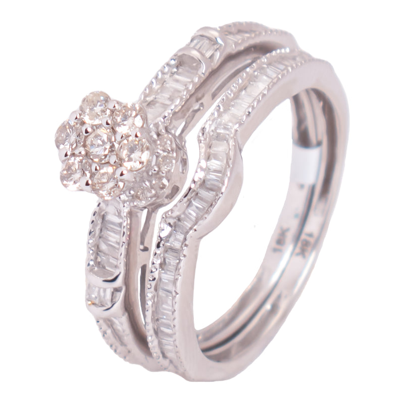 خاتم توينز ألماس عيار 18 بفصوص مرصعة