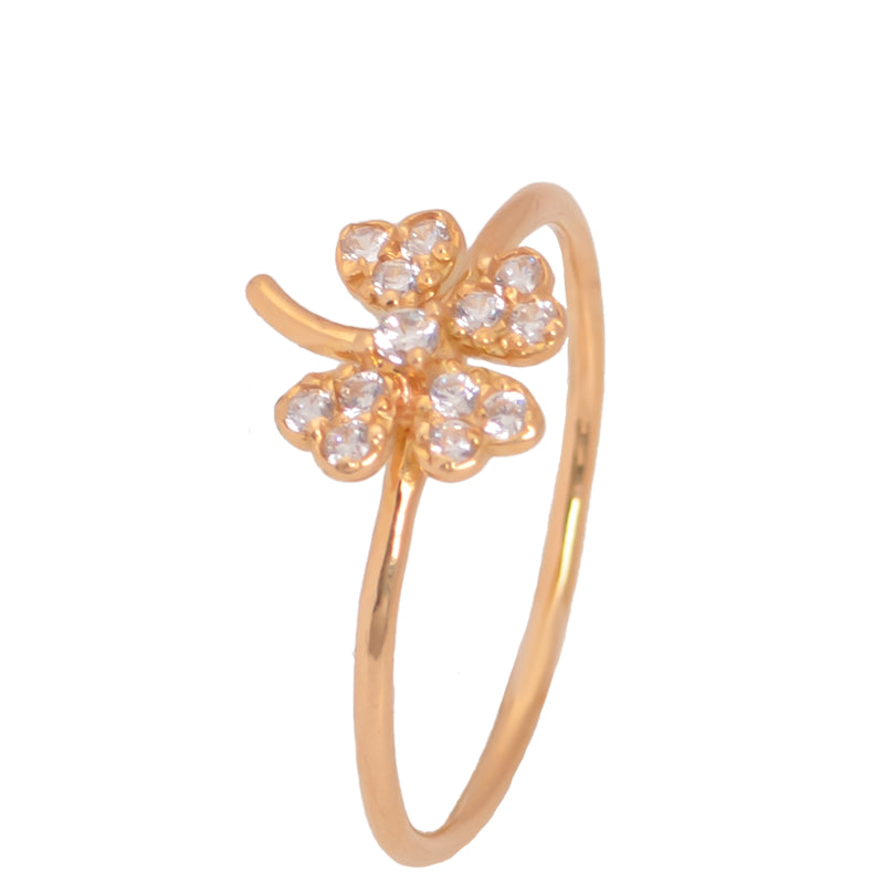 خاتم زهرة الحب الجميلة عيار 18