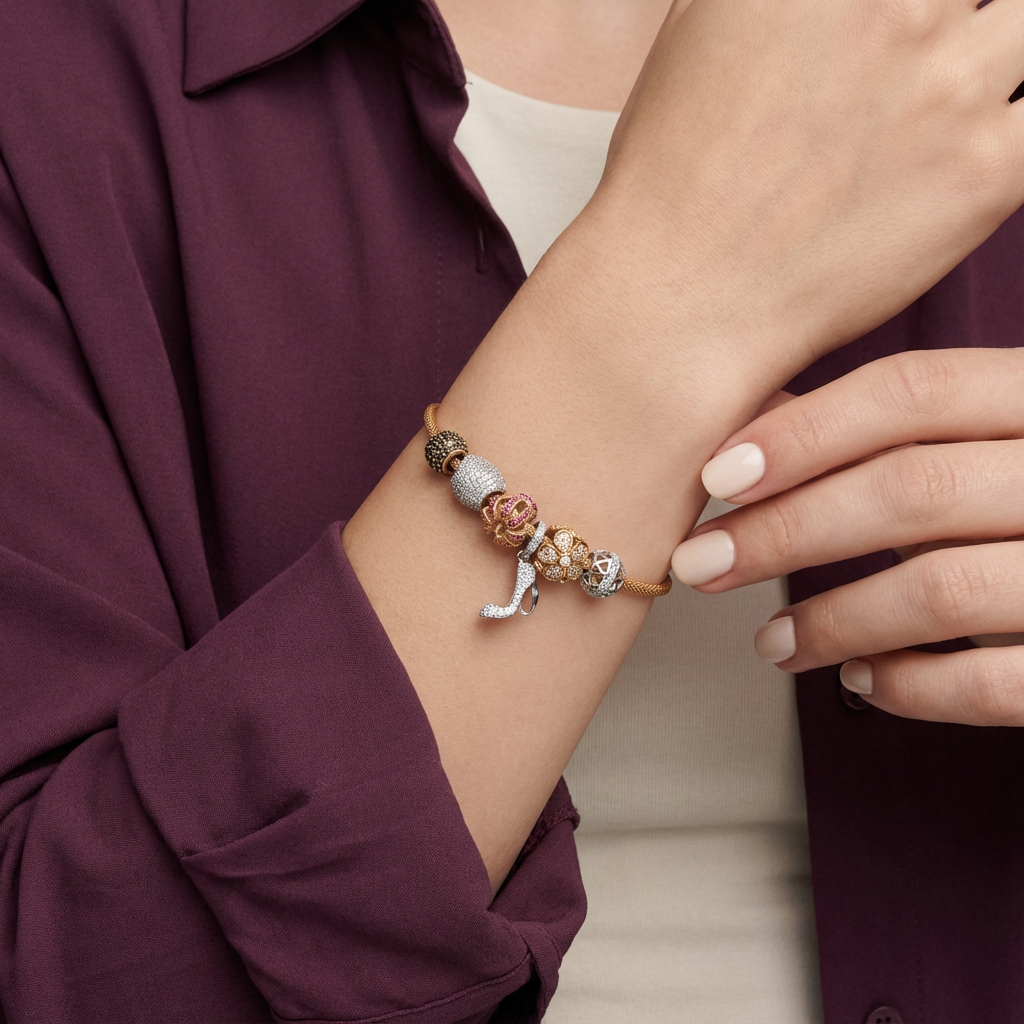 أسورة شاين ذهب عيار 18 بفصوص متنوعة