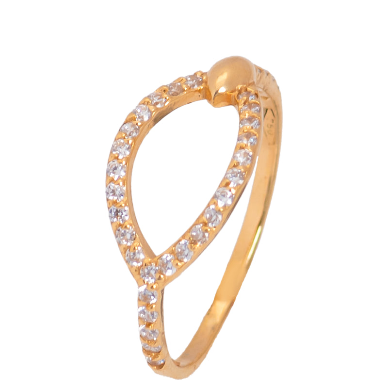 خاتم ذهب بفصوص عيار 18