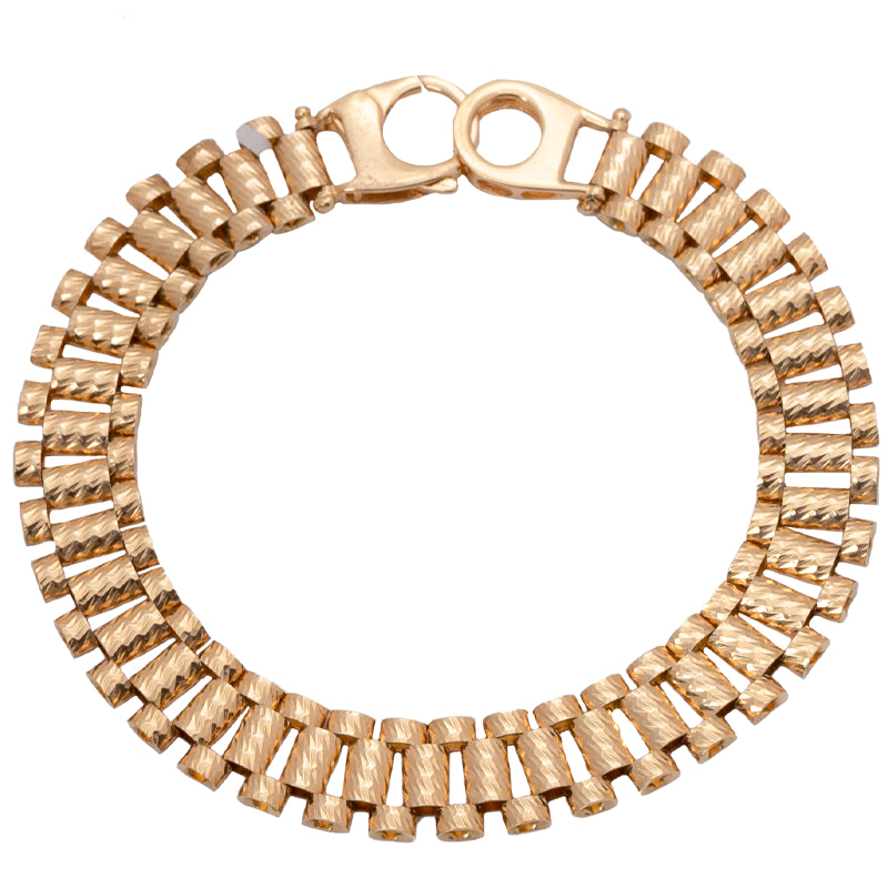 أسورة ذهب عيار 18 عريضة مرصعة