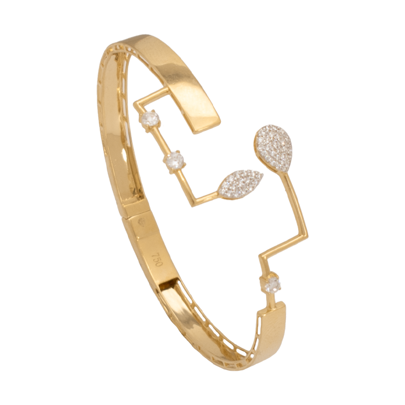 أسورة ذهب عيار 18 بتصميم مفتوح