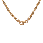 عقد ذهب عيار 18 بتصميم حبل وعقدة أمامية