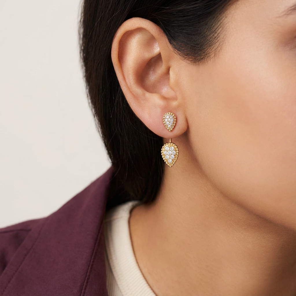 أقراط ذهب عيار 18