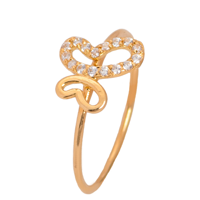 خاتم جناح فراشة عيار 18