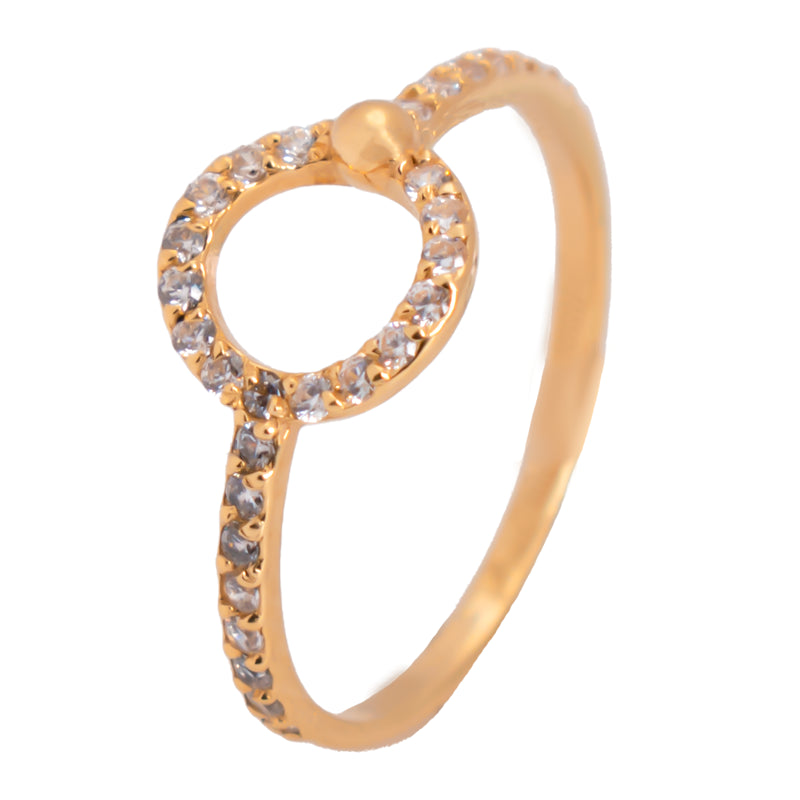 خاتم الهالة البيضاء ذهب عيار 18