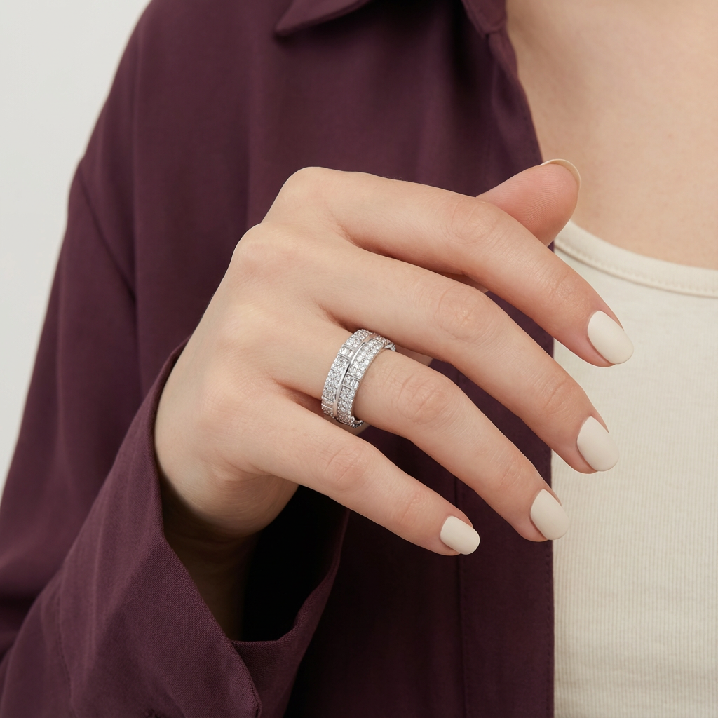 دبلة حريمي بفصوص لامعة