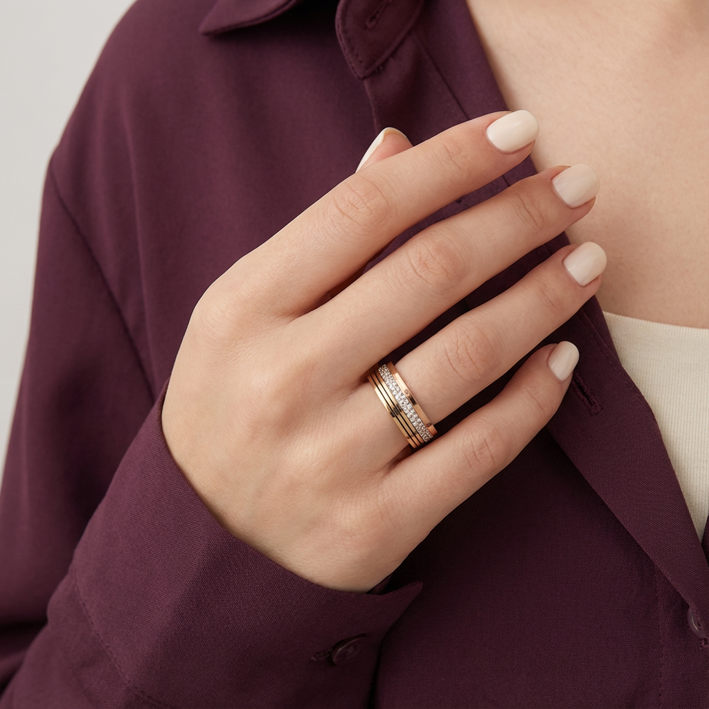 خاتم دبلة ذهب عيار 18