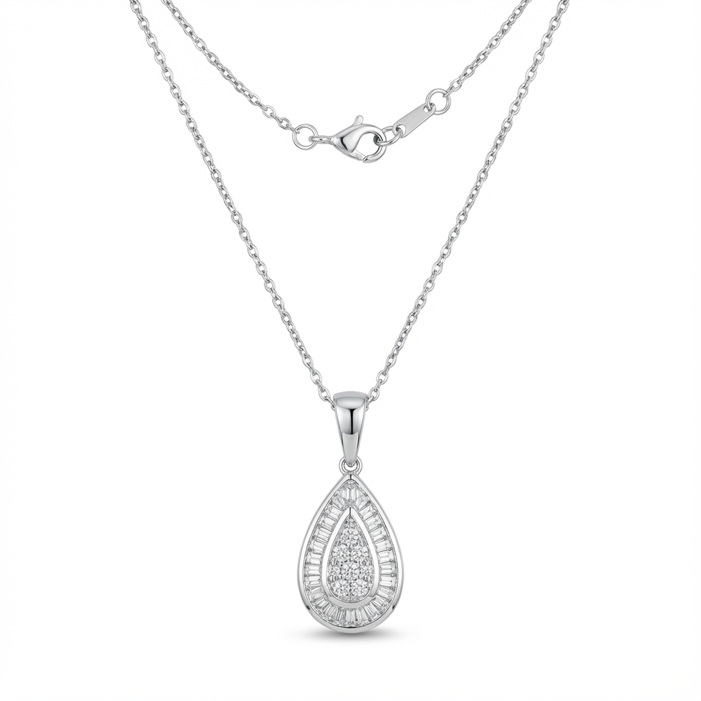 تعليقة ذهب عيار 18 بفصوص لامعة