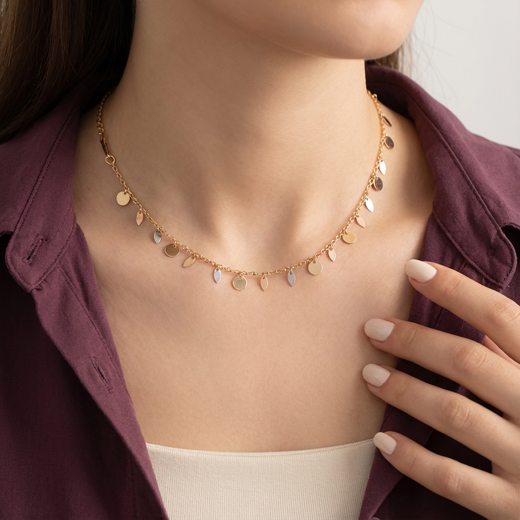 أسورة ذهب عيار 18 بلمسة تعليقات متدلية