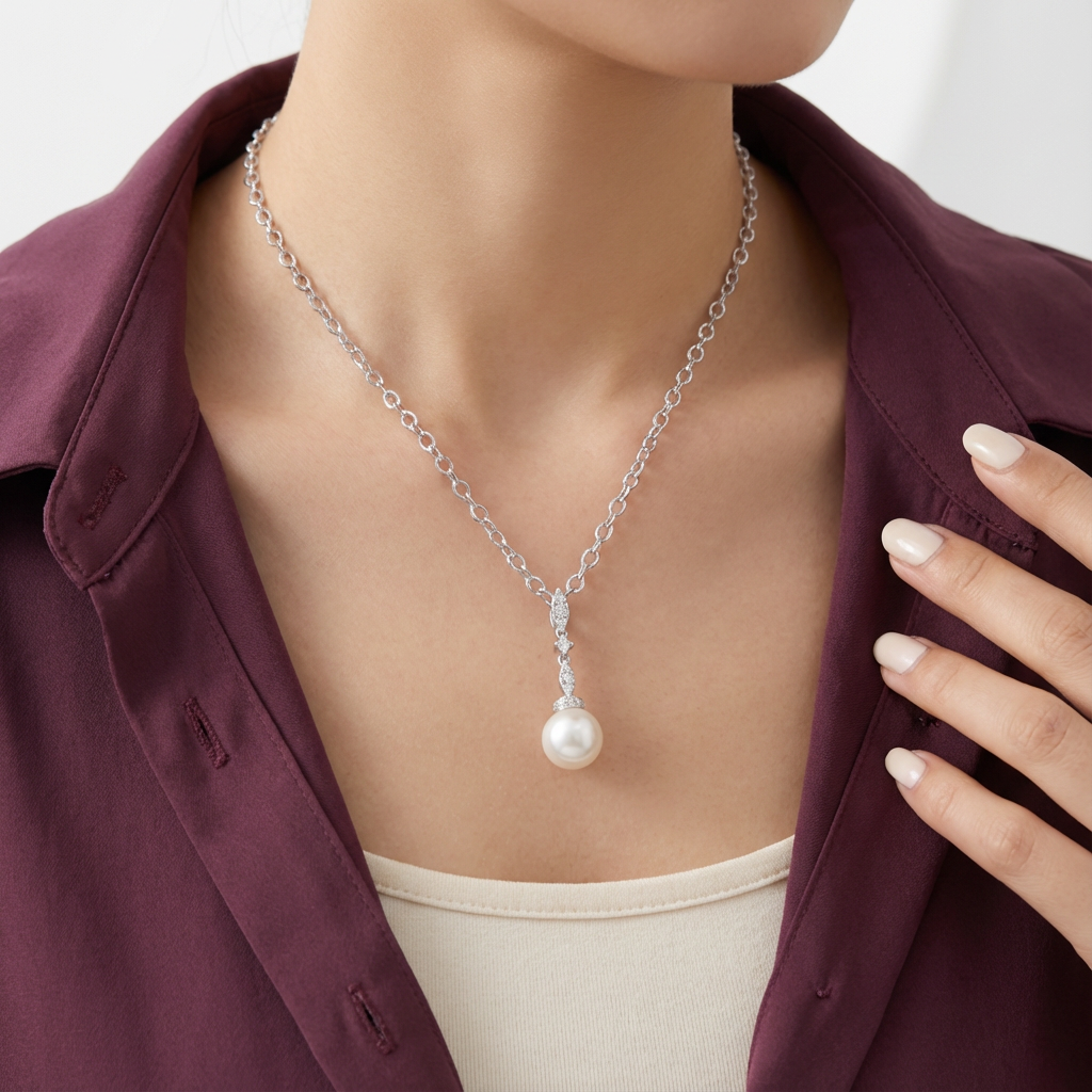 عقد عيار 18 من الألماس "لا تترددى"