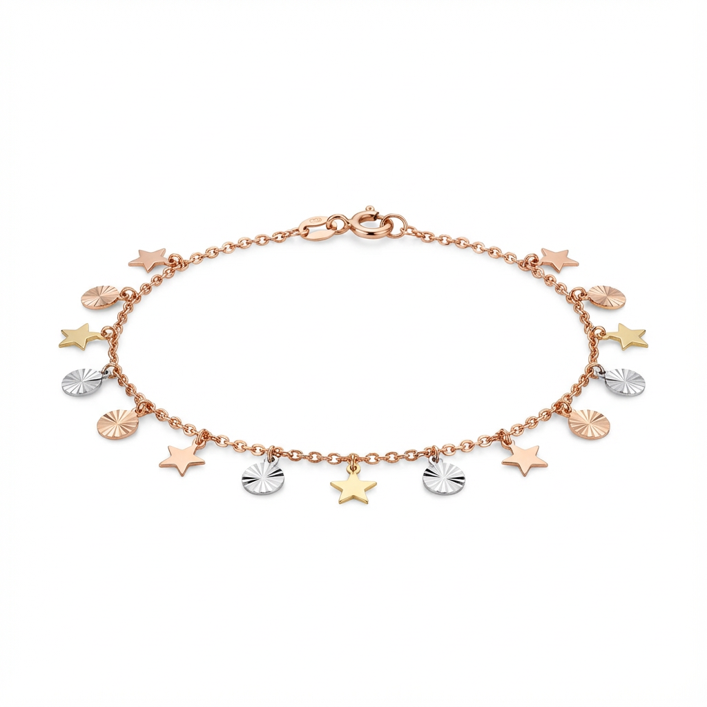 أسورة نجوم المستقبل ذهب عيار 18 بلمسة نجوم أنيقة