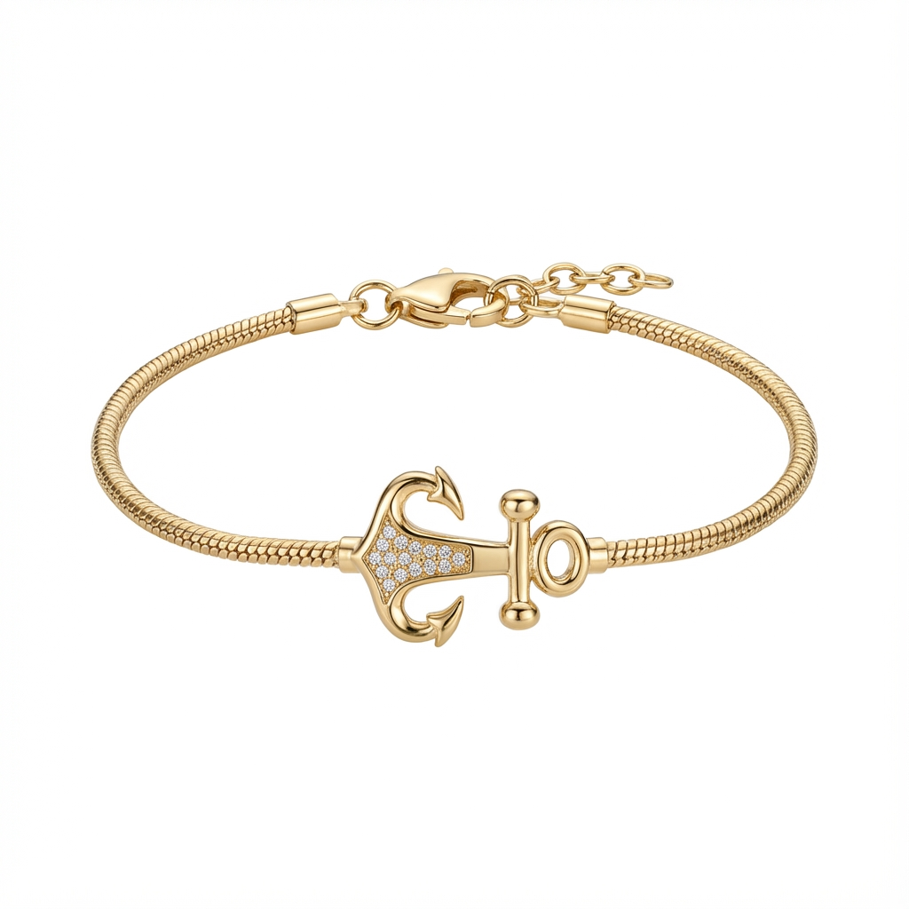 أسورة المغامرات ذهب عيار 18 بتصميم رمز أنيق