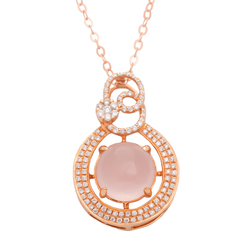 عقد من الالماس بتعليقه فخمه