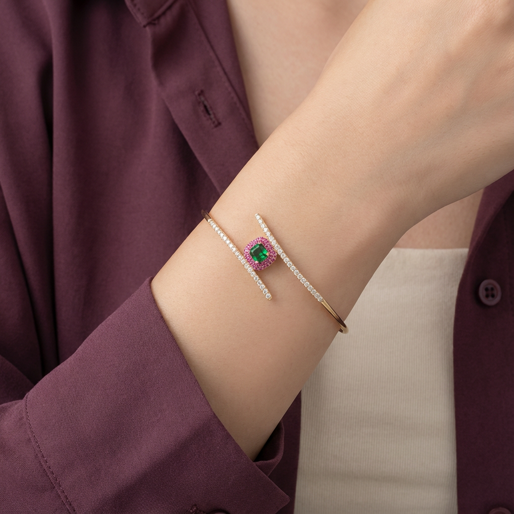 أسورة ذهب عيار 18 ملونه