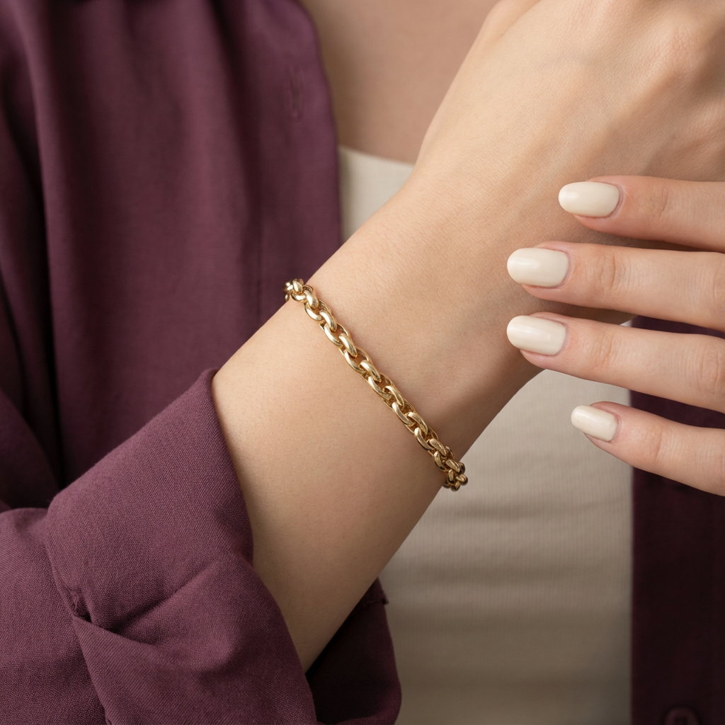 أسورة ذهب عيار 18 بتصميم مجدول