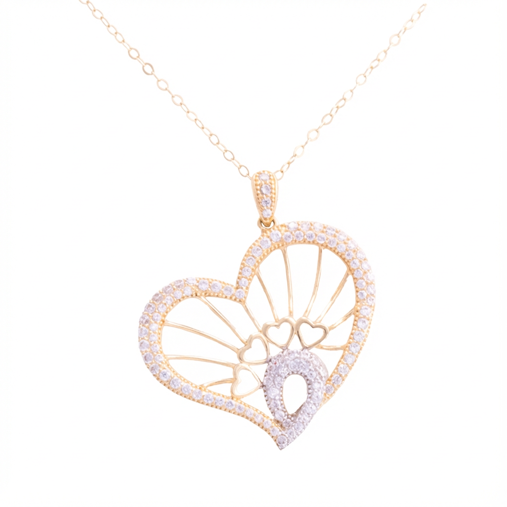 تعليقة ذهب عيار 18 بتصميم قلب